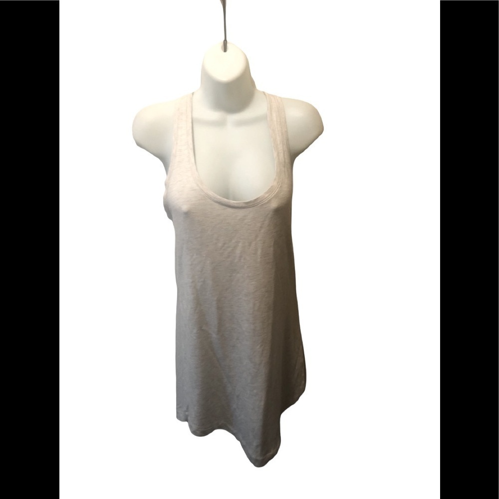 Victoria’s Secret Racerback Chemise Tee Size S Light Gray Lounge Wear Sexy Wear